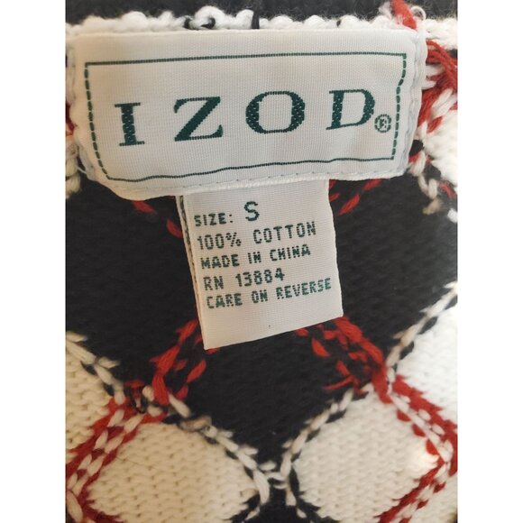 IZOD Vintage Argyle Sweater, women,s Small, 100% Cotton - Picture 3 of 11